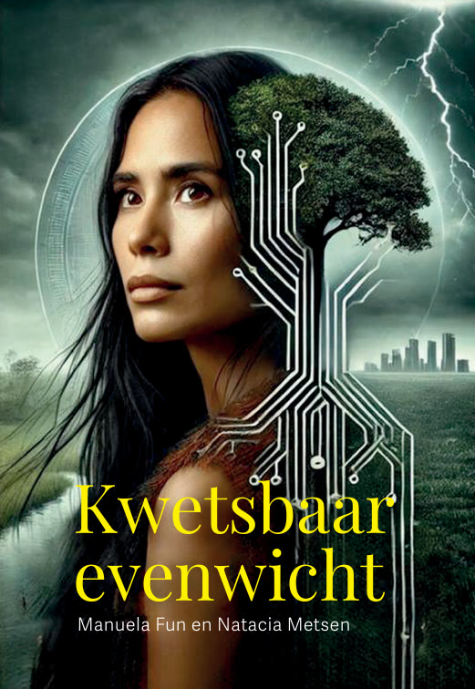 Omslag van Kwetsbaar Evenwicht door Manuela Fun en Natacia Metsen